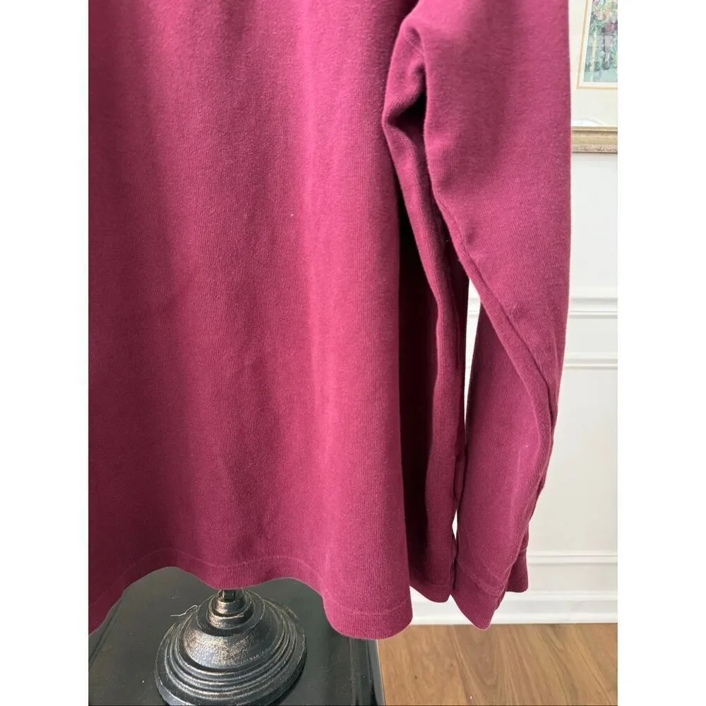 Polo Ralph Lauren 1/4 Zip Burgundy Cotton Pullover XL